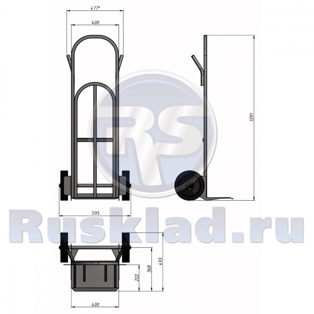 Тележка грузовая двухколесная КГ 350. (г/п 350 кг) Тележка грузовая двухколесная КГ 350. (г/п 350 кг)