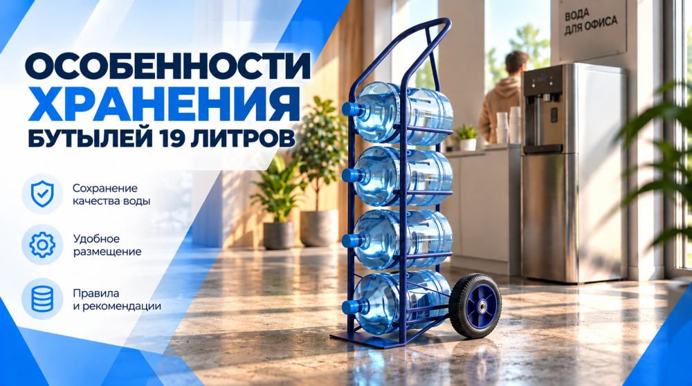 Особенности хранения бутылей 19 литров