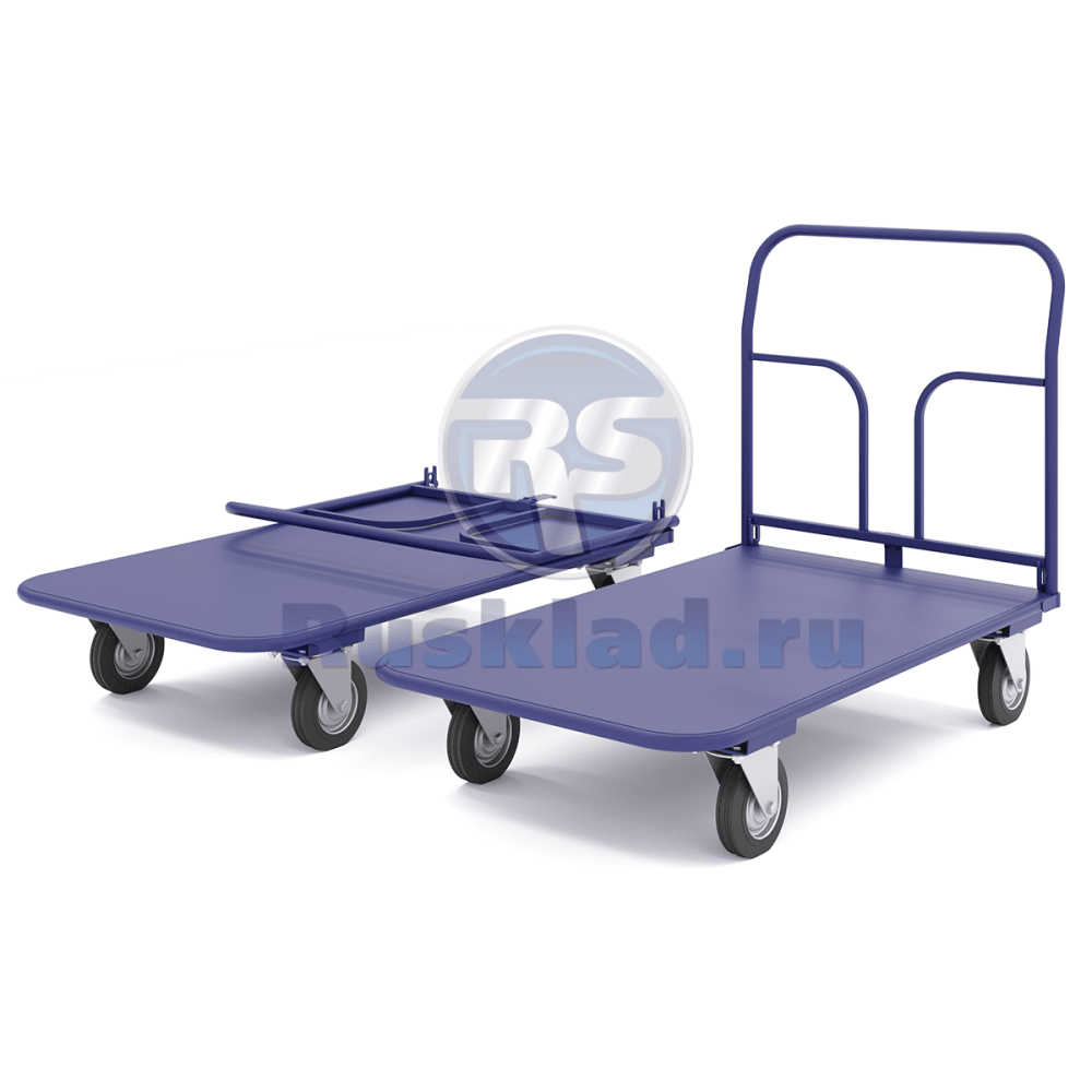 Тележка платформенная металлическая ТПСР М З. Система трансформации — зацеп Тележка платформенная металлическая ТПСР М З. Система трансформации — зацеп