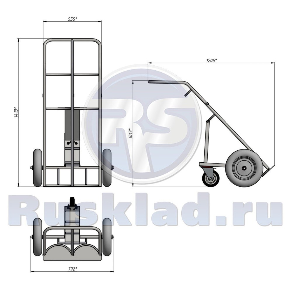 Тележка для перевозки двух газовых баллонов с фиксацией ремнём ГБ 2 (г/п 220кг) Тележка для перевозки двух газовых баллонов с фиксацией ремнём ГБ 2 (г/п 220кг)