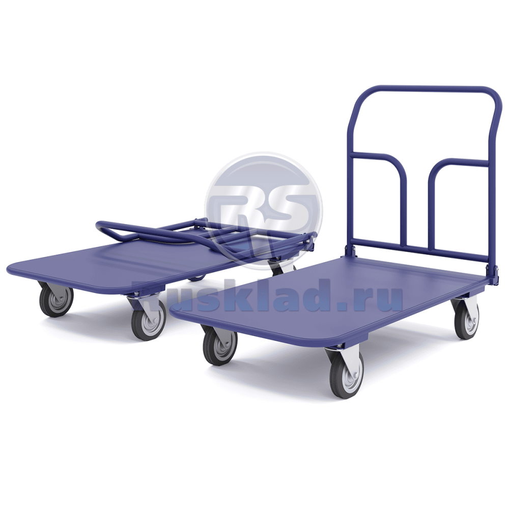 Тележка платформенная со складной ручкой, система трансформации - педаль.  ТПСР М П Тележка платформенная со складной ручкой, система трансформации - педаль.  ТПСР М П
