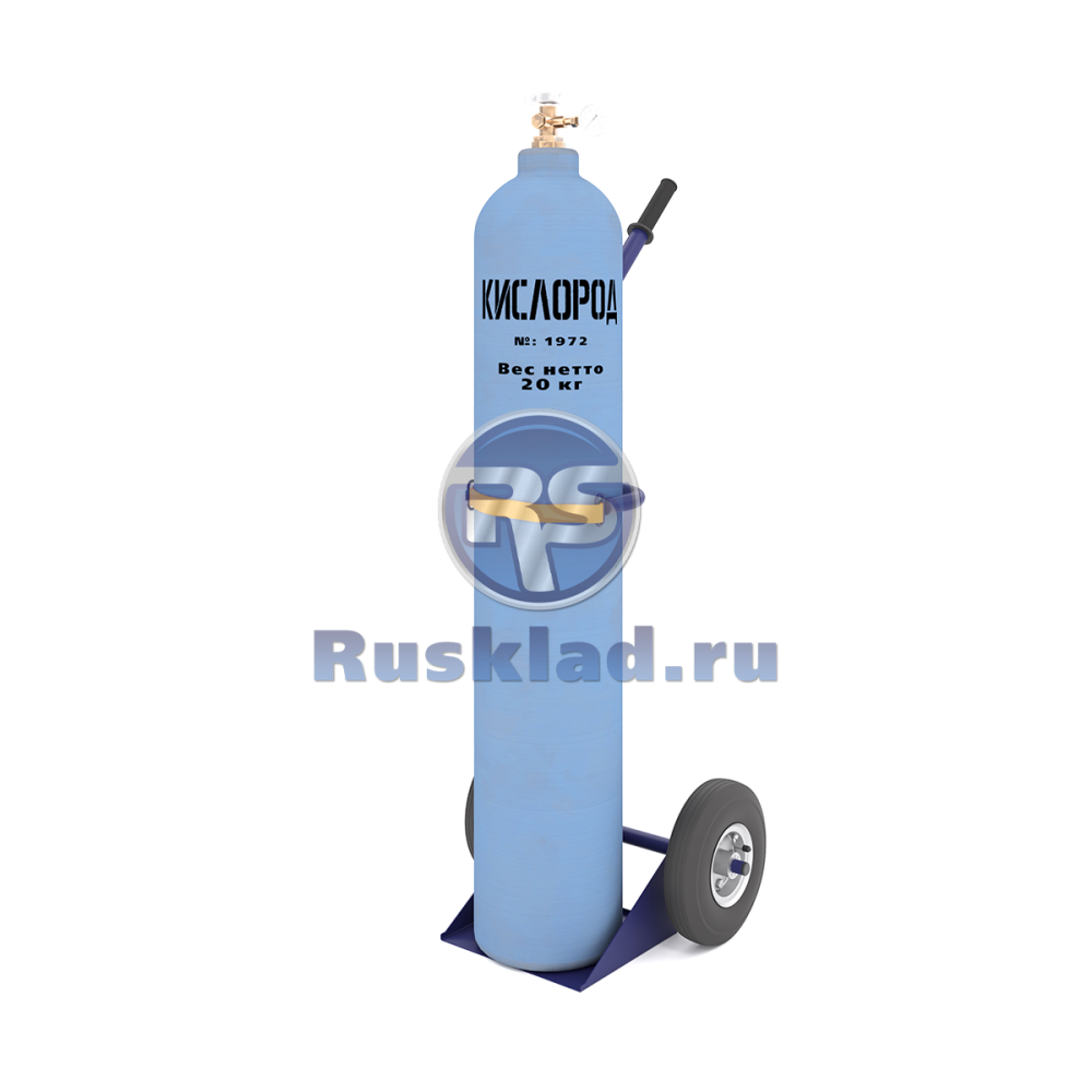 Тележка для перевозки одного газового баллона с фиксацией ремнём ГБР 1 (г/п 110кг)