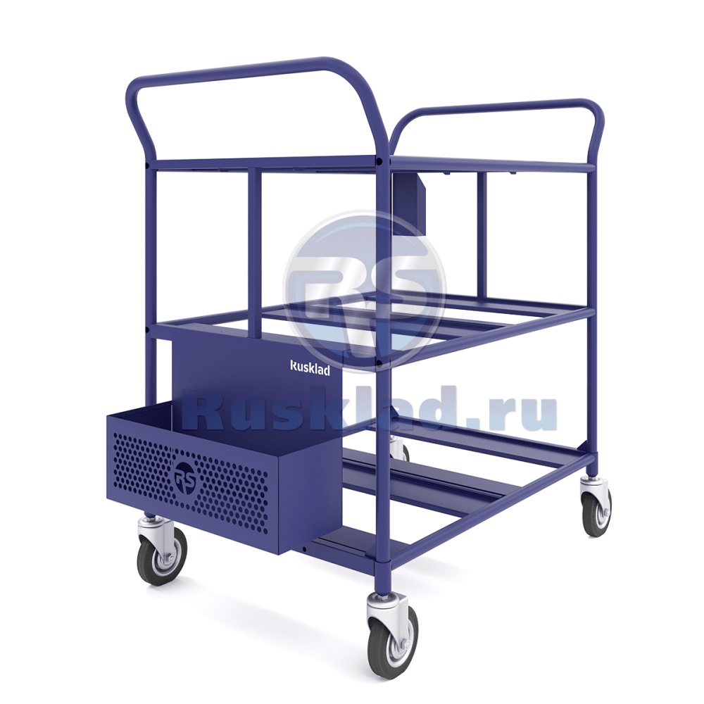 Трехъярусная платформенная тележка для перевозки ящиков ТДЯ Трехъярусная платформенная тележка для перевозки ящиков ТДЯ